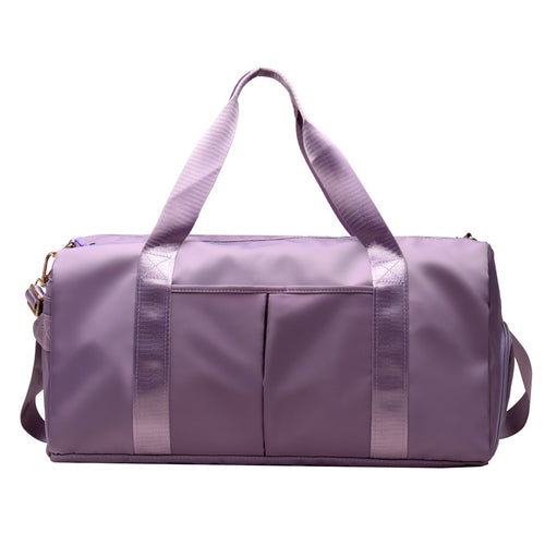 Fitness Sports Travel Bag Waterproof Duffel Weekender Bag For Women And Men Swim Gym Sholder Bag - Color: Purple, Size: S